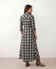 Tara | V-Neck Button-Front Maxi Dress