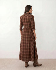 Tara | V-Neck Button-Front Maxi Dress