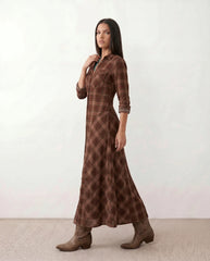 Tara | V-Neck Button-Front Maxi Dress