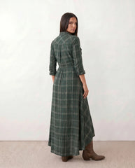 Tara | V-Neck Button-Front Maxi Dress