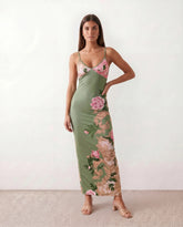 Milota V-Neck Low Back Maxi Dress