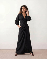 Nelida Tie Back Maxi Dress with Front Slit