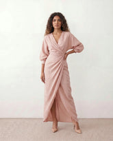 Nelida Tie Back Maxi Dress with Front Slit