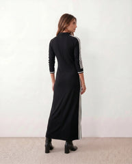Cinthya V-Neck Button-Front Maxi Dress