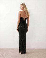 Sage | Strapless Square Neck Maxi Dress
