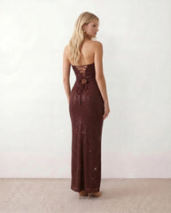 Sage | Strapless Square Neck Maxi Dress
