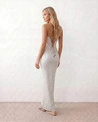 Sage | Strapless Square Neck Maxi Dress