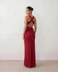 Piper | V-Neck Backless Maxi Dress