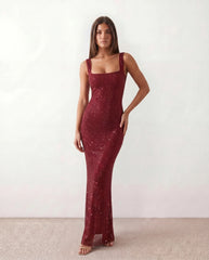 Low Back Sequin Gown