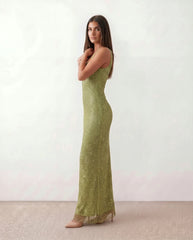 Faye | Sequin Low Back Maxi Dress