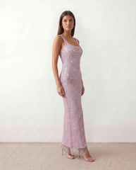 Faye | Sequin Low Back Maxi Dress