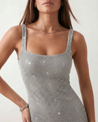Faye | Sequin Low Back Maxi Dress