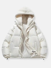Genevieve | Cropped Shawl-Collar Puffer Jacket