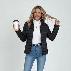 Quinn | Quilted Zip-Front Puffer Jacket