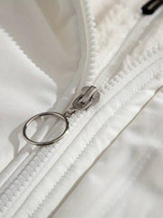 Genevieve | Cropped Shawl-Collar Puffer Jacket