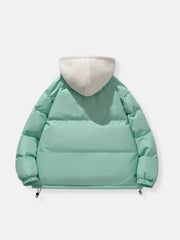 Genevieve | Cropped Shawl-Collar Puffer Jacket