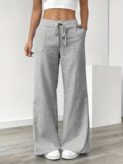 Wide Striped Trousers