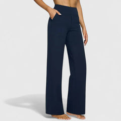 High-Waisted Black Trousers