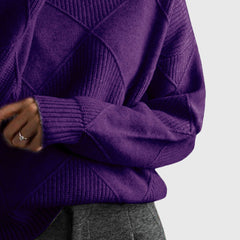 Angela | Geometric Turtleneck Sweater