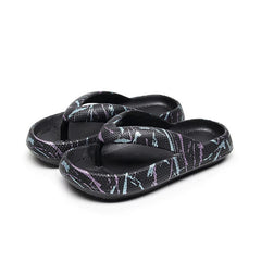 Adriana Blake Platform Mixed Print Flip-Flops