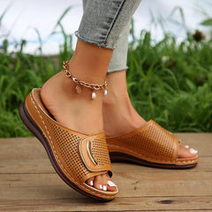 Brenda Wedge Perforated Sandals