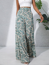 High-Waisted Floral Trousers