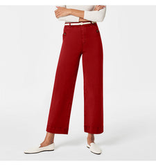 High-Waisted Blue Trousers