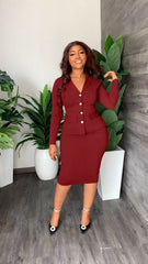 Clementine | Polished Blazer & Pencil Skirt Set
