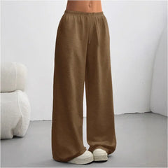 Wide-Leg Blue Sweatpants