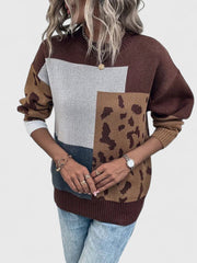 Teresina | Leopard Patchwork Sweater