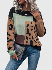 Teresina | Leopard Patchwork Sweater