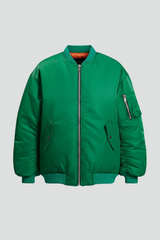 Zara | Oversized Zip-Front Bomber Jacket