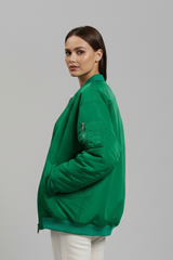 Zara | Oversized Zip-Front Bomber Jacket