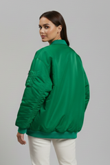 Zara | Oversized Zip-Front Bomber Jacket