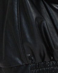 Giselle | Oversized Faux Leather Bomber Jacket