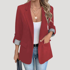 Lorena | Classic Single-Breasted Blazer with Roll-Up Sleeves