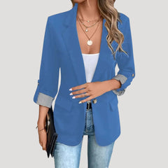 Lorena | Classic Single-Breasted Blazer with Roll-Up Sleeves