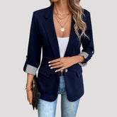 Lorena | Classic Single-Breasted Blazer with Roll-Up Sleeves