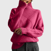 Angela | Geometric Turtleneck Sweater