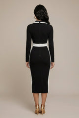 Estelle | Statement Blazer Trim Bodycon Midi Dress