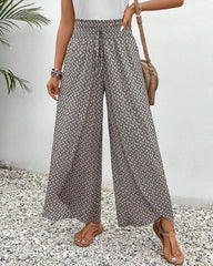 Geometric-Print Trousers