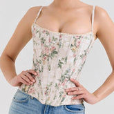 Corinne | Romantic Floral Corset Top