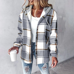 Daphne | Checked Hooded Jacket