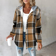 Daphne | Checked Hooded Jacket