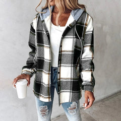 Daphne | Checked Hooded Jacket
