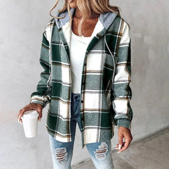 Daphne | Checked Hooded Jacket