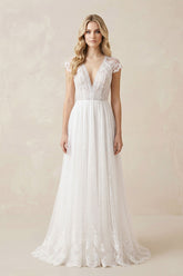 Blythia A-Line V-Neck Wedding Dress