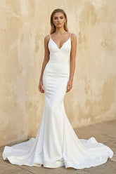 Orelis Mermaid Simple Wedding Dress