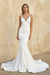 Orelis Mermaid Simple Wedding Dress