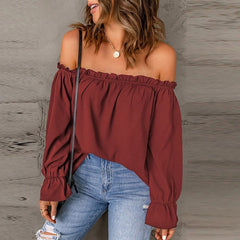 Lyra | Romantic Off-Shoulder Ruffle Blouse